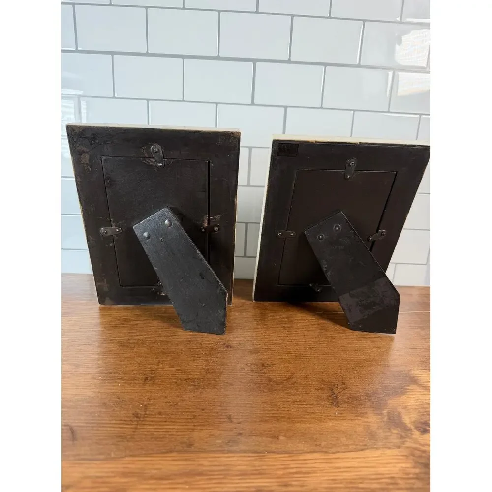 Pair of Handcrafted Bone Inlay Photo Frames - Made in India